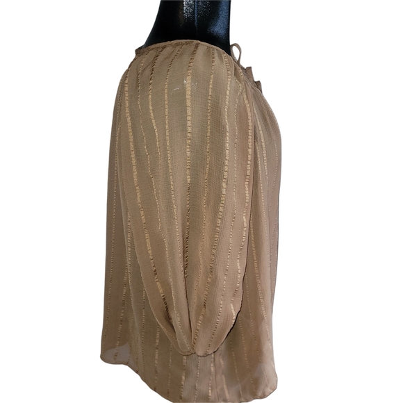 Torrid Chiffon Peasant Cropped Raglan Sleeve Blouse 0 - Picture 3 of 7